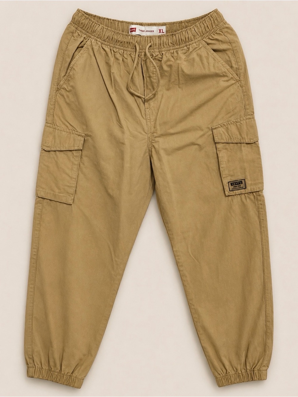 Levi's Men's Khaki Cargo Joggers - Drawstring Waist